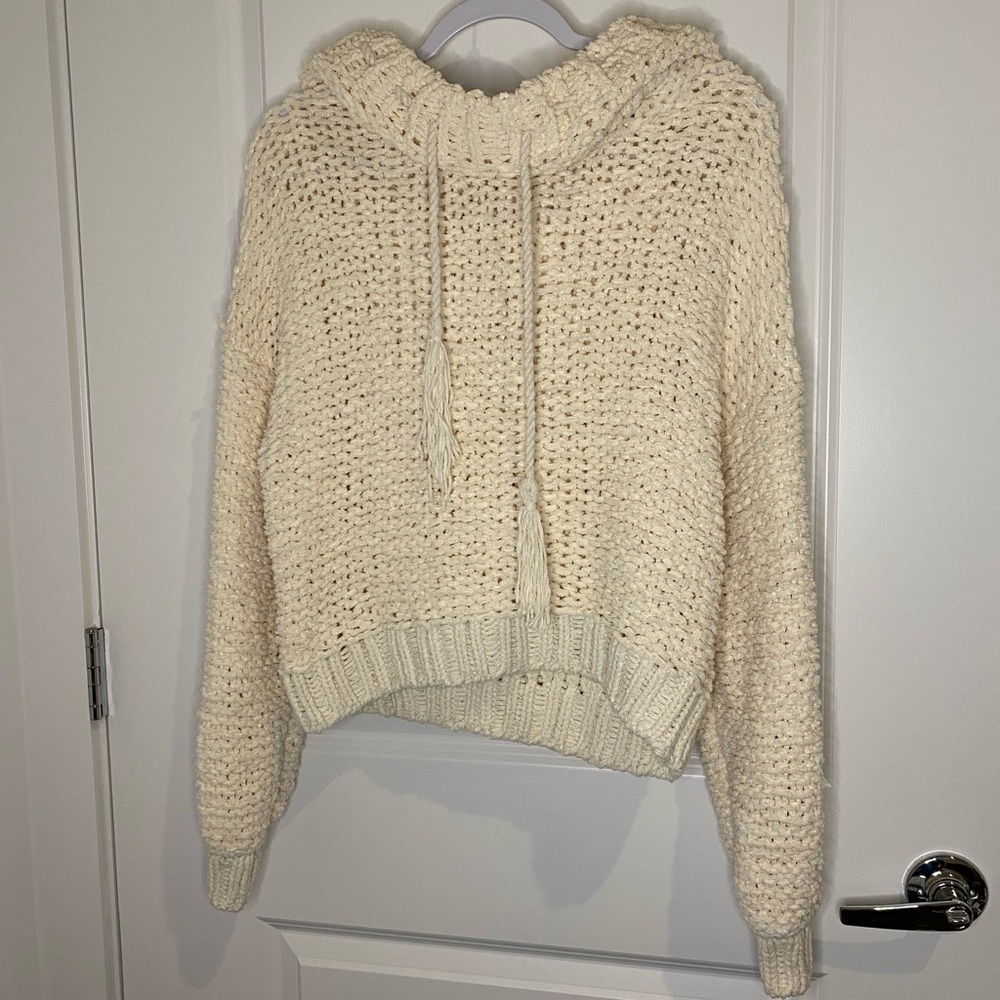 NWT Free People Chunky Knit Hooded Sweater